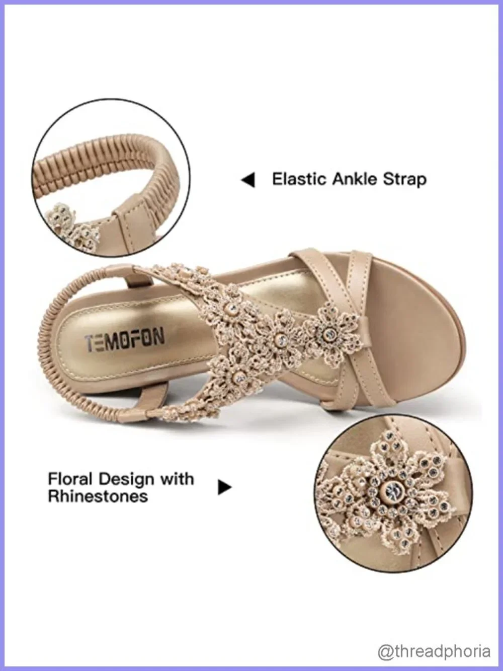 Low Wedge Heels Summer Dressy Platform Sandals Elastic Ankle Strap Open Toe